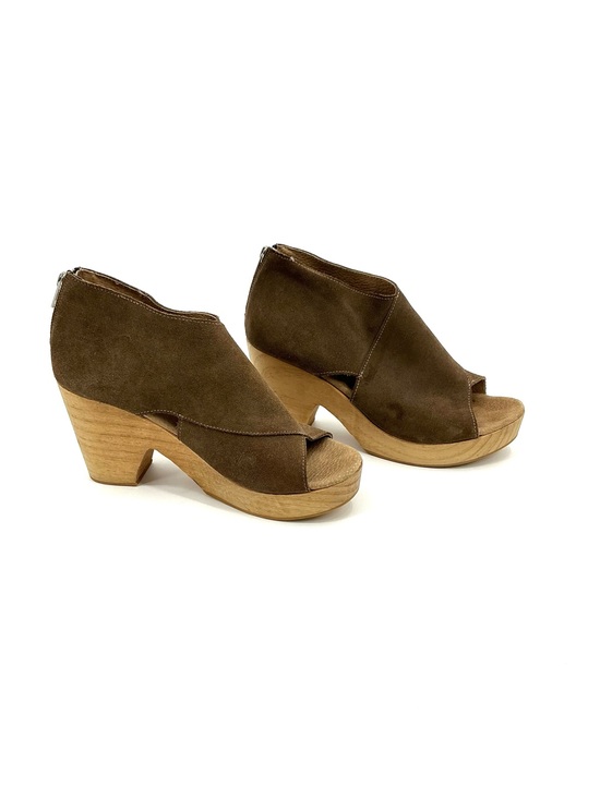 Free People Shoes - Free People Parker Clog Brown Nubuck Platform Shoe